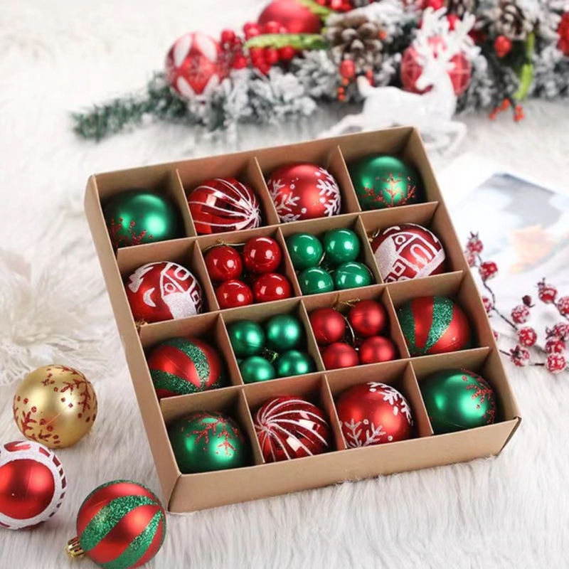 Christmas Ball Ornament Kit - 42 Pieces for Holiday Decoration