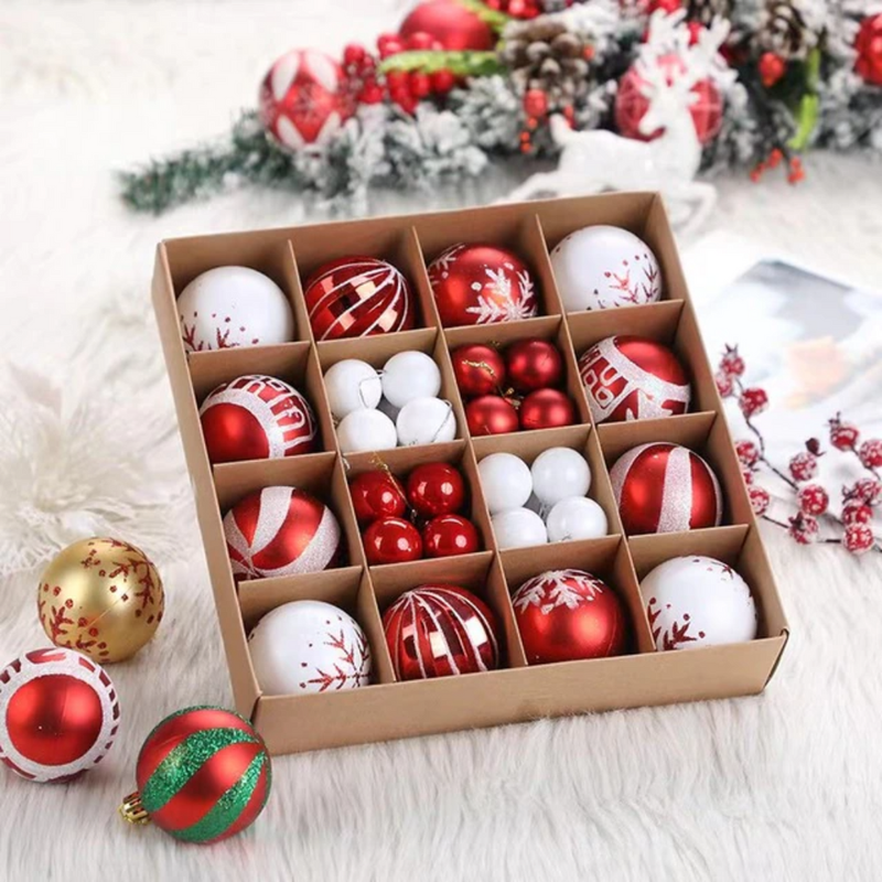 Christmas Ball Ornament Kit - 42 Pieces for Holiday Decoration