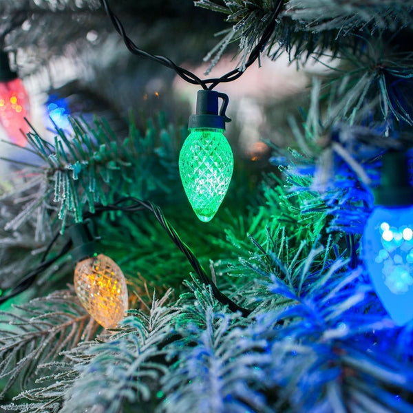 Set of 60 Multicolor C7 Pinecone Christmas Lights 🎄✨