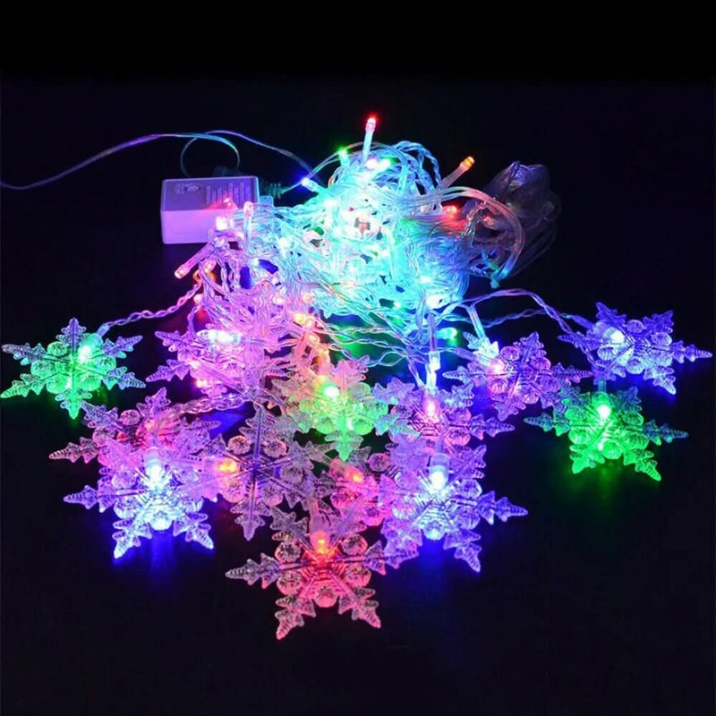 LED Curtain Lights Christmas Decoration Snowflakes