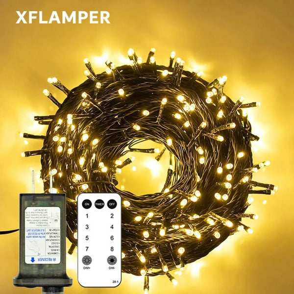 Waterproof LED Fairy Lights 50M– Christmas Magic with Remote Control