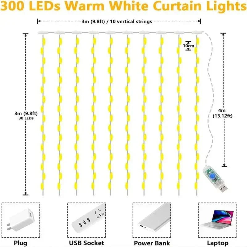 Christmas LED Curtain Lights – Magic and Charm in Your Home ✨🎄