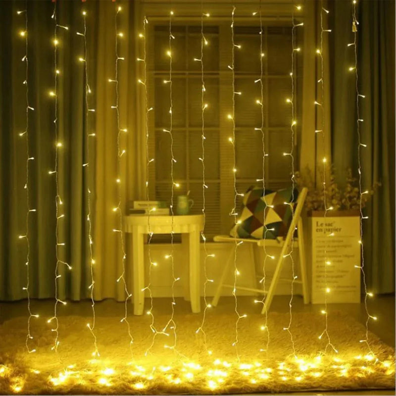 Christmas LED Fairy Curtain Lights with Remote Control ✨🎄