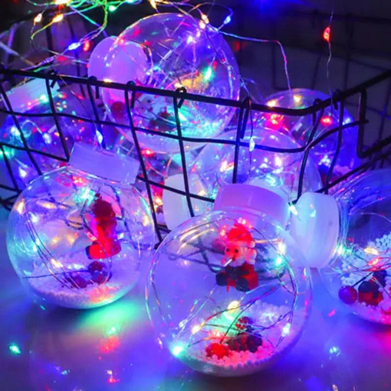 Christmas Globe LED Curtain Lights – Holiday Decoration ✨🎄