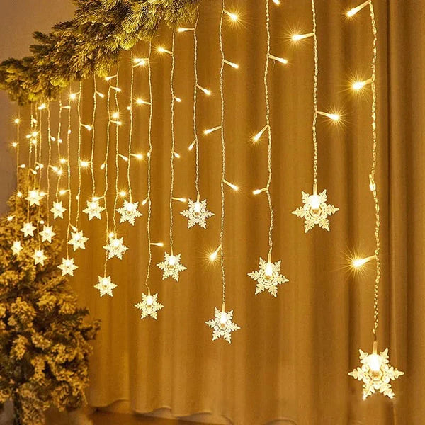 LED Curtain Lights Christmas Decoration Snowflakes