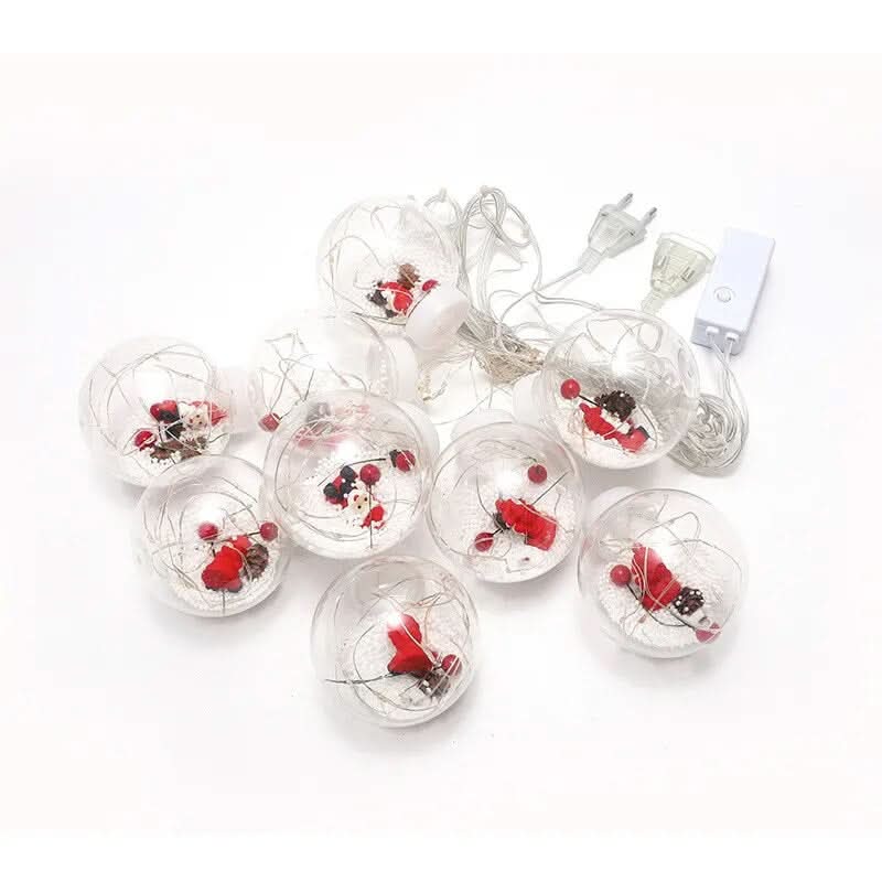 Christmas Globe LED Curtain Lights – Holiday Decoration ✨🎄