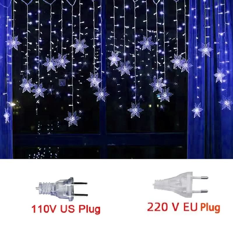 LED Curtain Lights Christmas Decoration Snowflakes