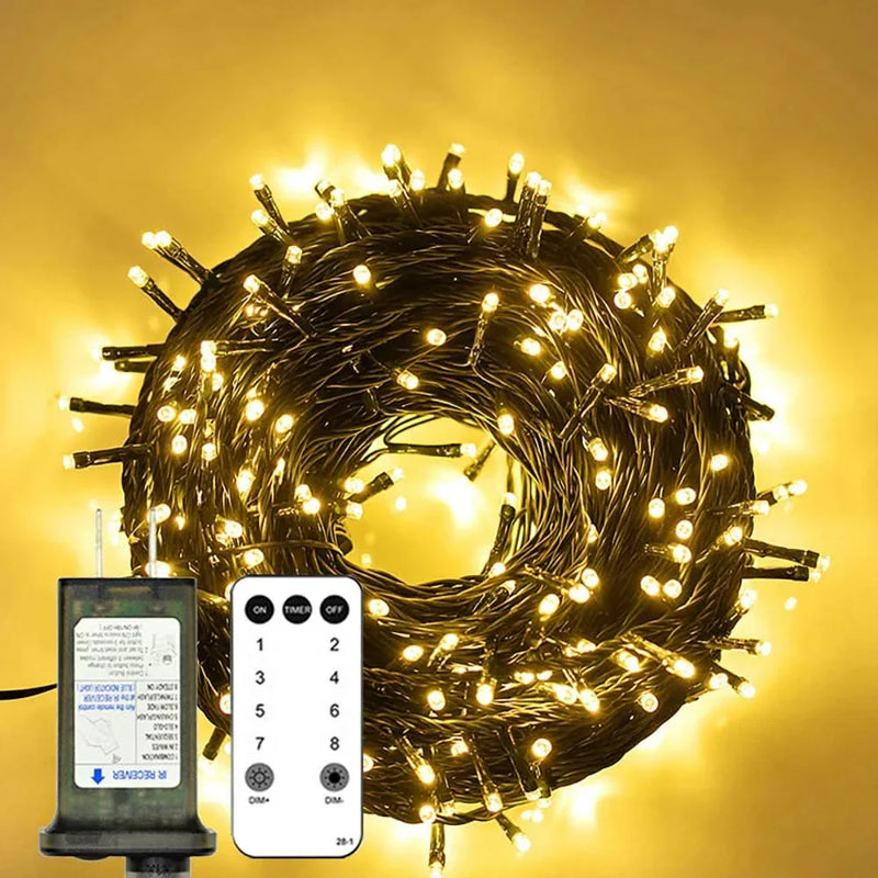 Waterproof LED Fairy Lights 50M– Christmas Magic with Remote Control