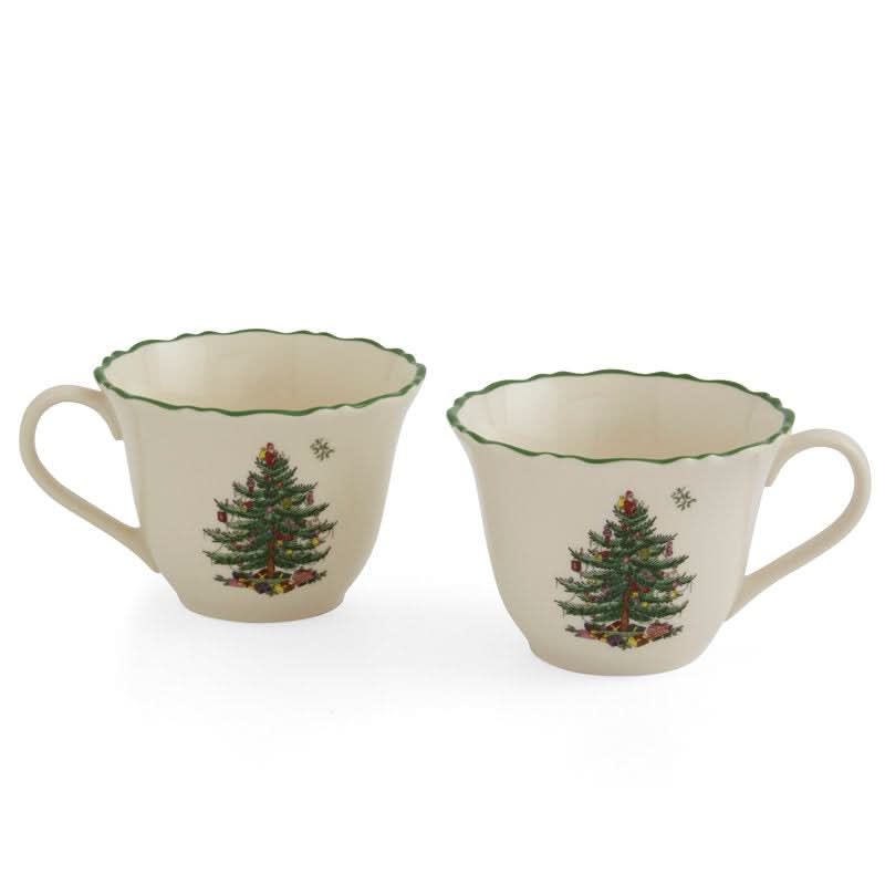 10-Piece Porcelain Set – Christmas Tree Pattern
