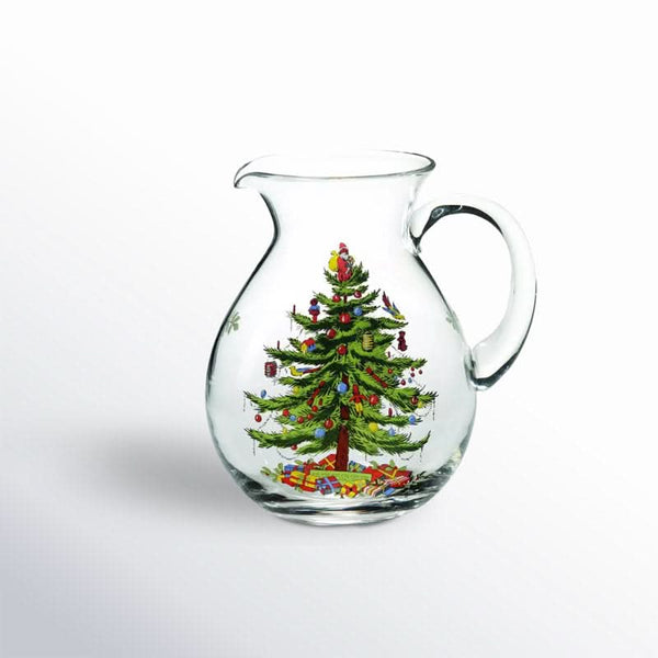 1L Glass Jug – Christmas Tree Pattern