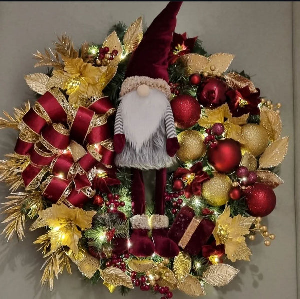 Luxury Christmas Wreath with Lights – 65 cm