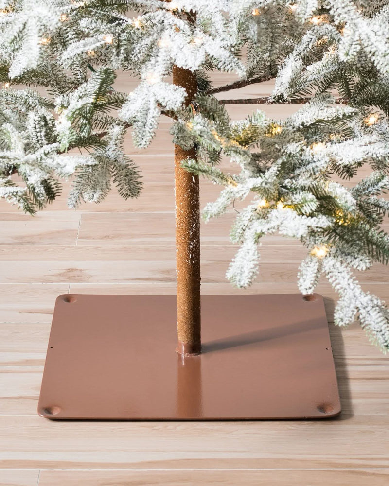 Nevada Christmas Tree with Frosted Branches, Metal Stand, and Built-in Micro LEDs