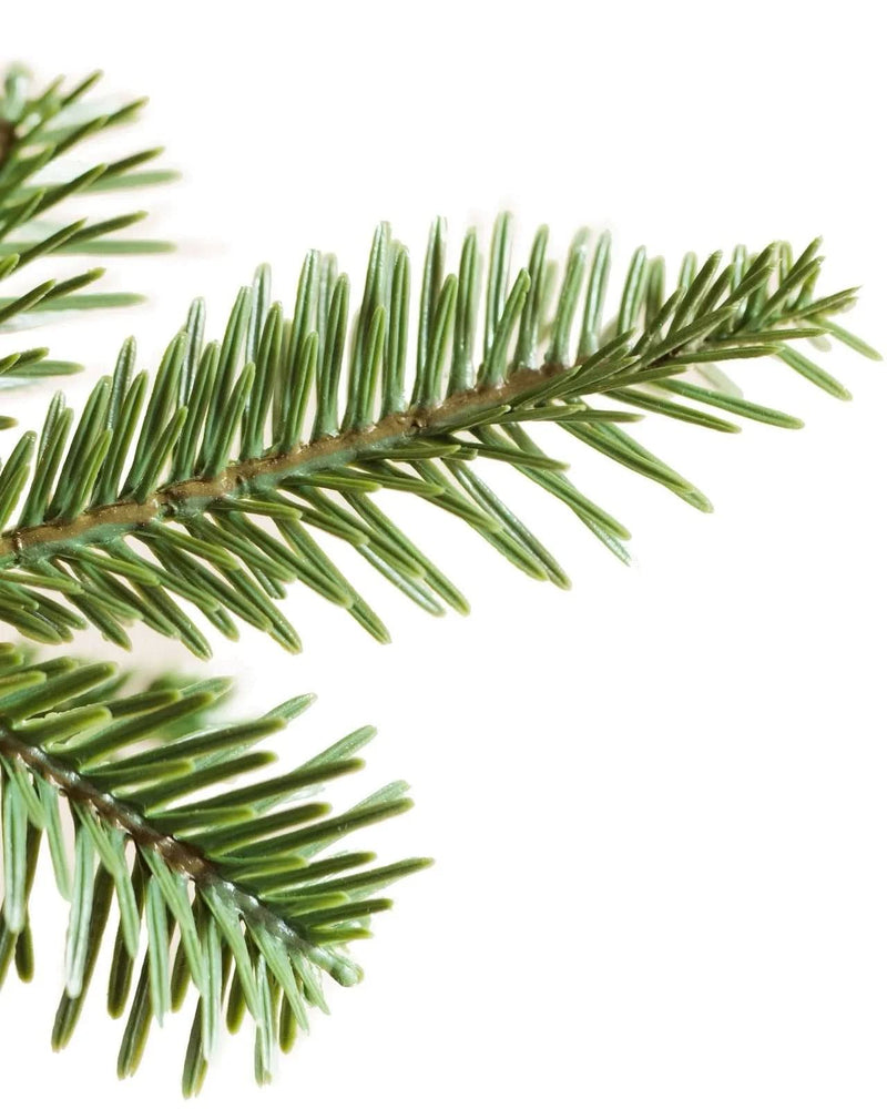 Slim Alpine Christmas Tree with Hinged Branches, Metal Stand, and Built-in Micro LEDs