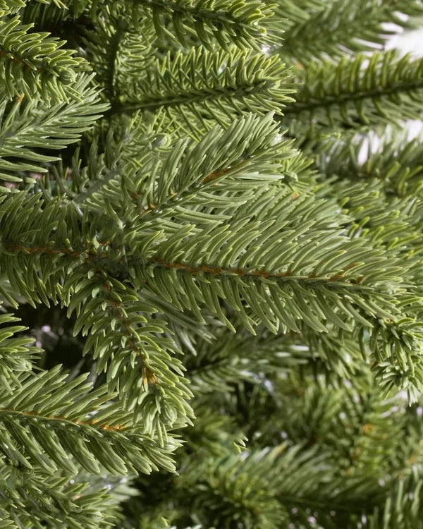 Norway Spruce Christmas Tree with Hinged Branches, Metal Stand, and Built-in Colorful Micro LEDs