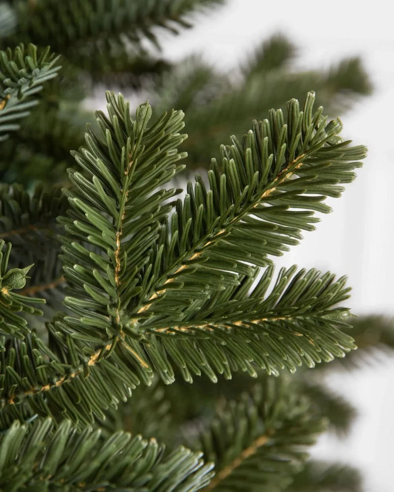 Premium Green Christmas Tree with Hinged Branches, Metal Stand with Wheels, and Built-in Micro LEDs
