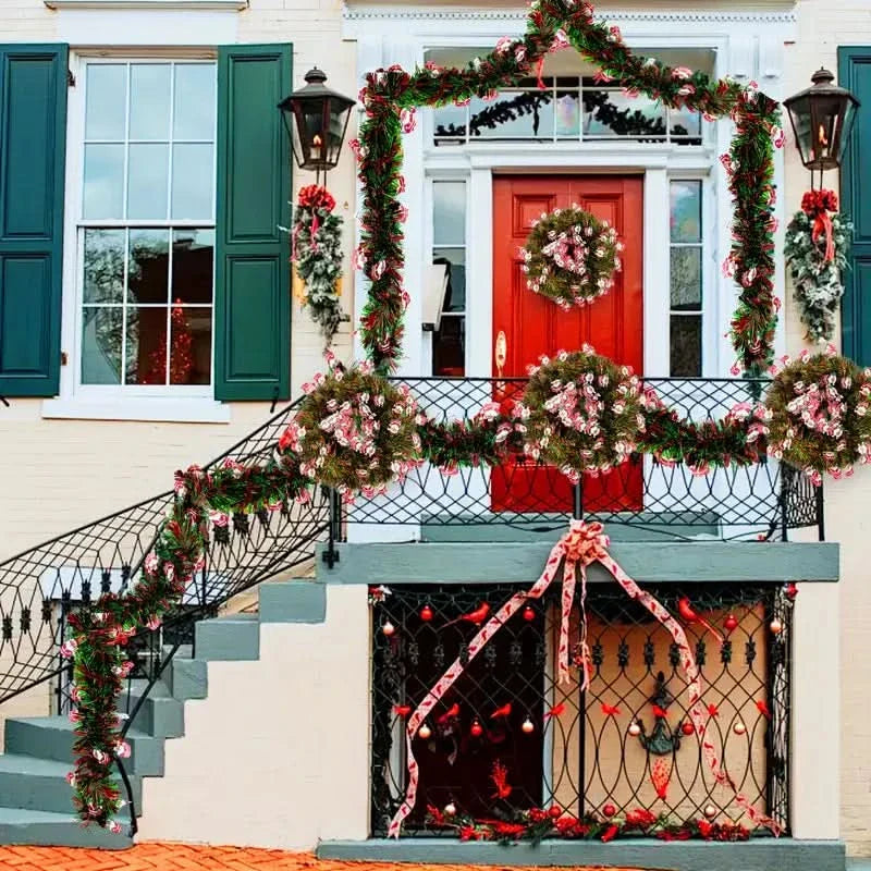 Artificial Christmas Garland with Decorations