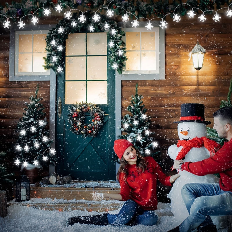 Snowflake LED Curtain Lights – 3 Meters ❄️✨🎄