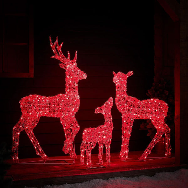 Set of LED Illuminated Reindeer with Smart RGB and Wi-Fi Control