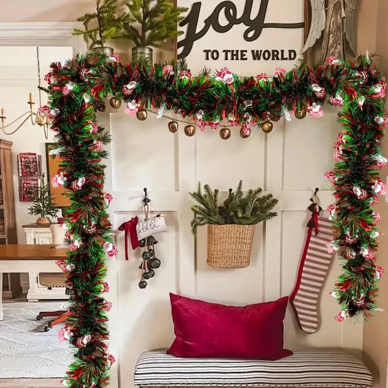 Artificial Christmas Garland with Decorations
