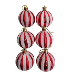 6-Piece Christmas Ball Ornament Kit - 6cm