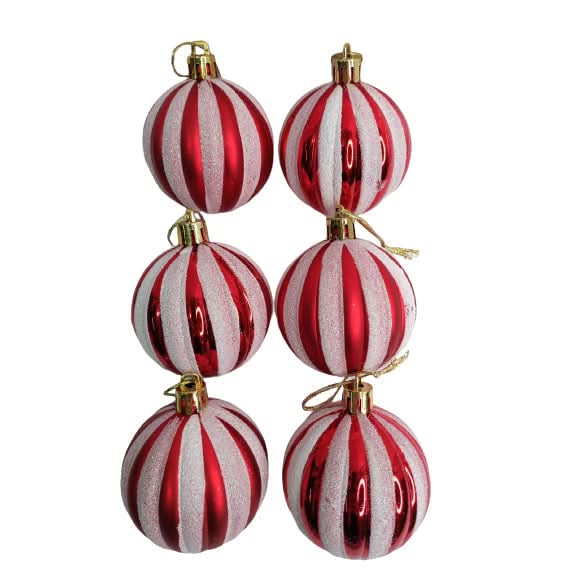 6-Piece Christmas Ball Ornament Kit - 6cm