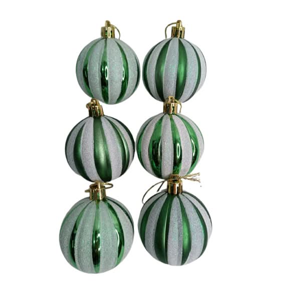 6-Piece Christmas Ball Ornament Kit - 6cm
