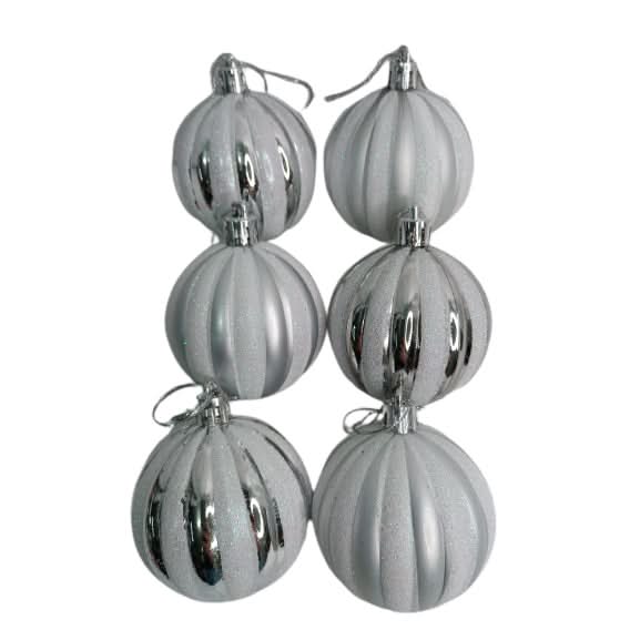 6-Piece Christmas Ball Ornament Kit - 6cm