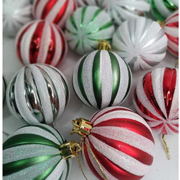 6-Piece Christmas Ball Ornament Kit - 6cm