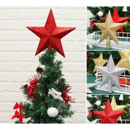 20cm Gold Christmas Tree Decoration Star