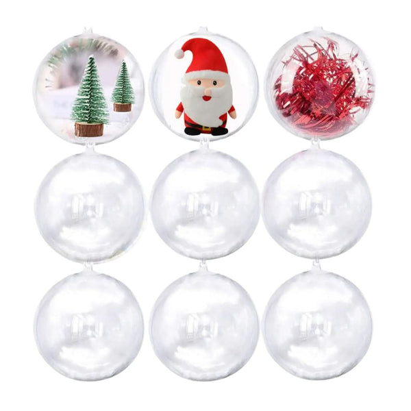 30 Christmas Ball Ornaments Acrylic Spheres for Photos and Party Favors 6.5 cm