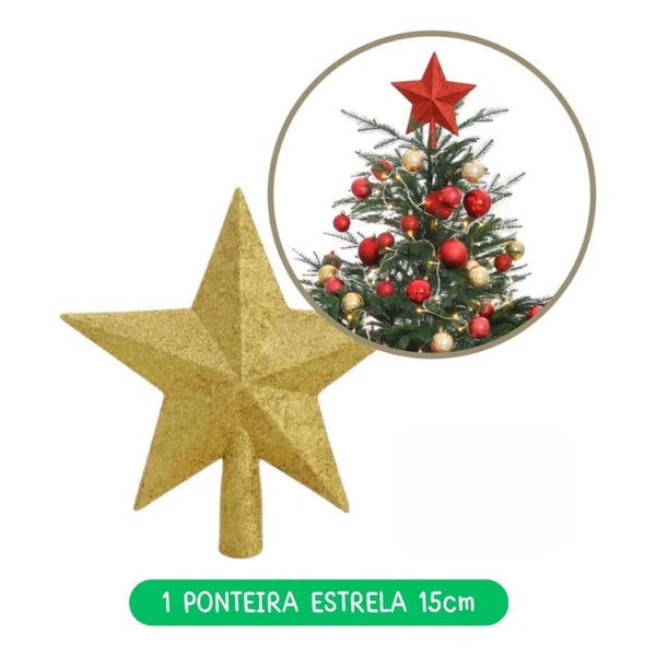 56-Piece Christmas Tree Decoration Kit with Hanging Ornaments and Twinkling Balls