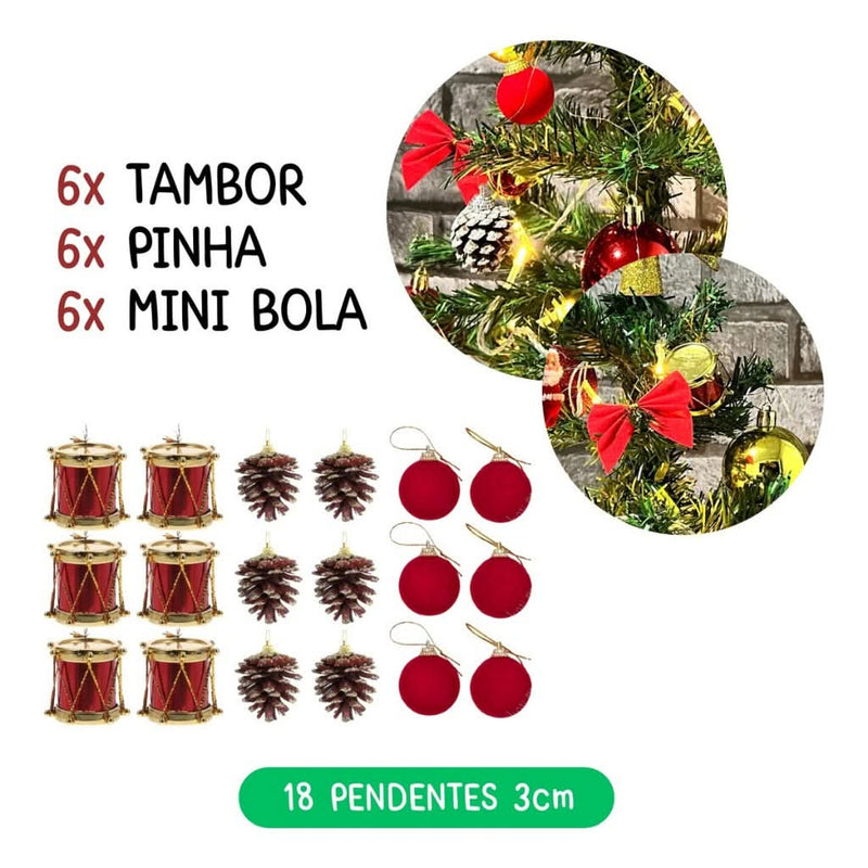 56-Piece Christmas Tree Decoration Kit with Hanging Ornaments and Twinkling Balls