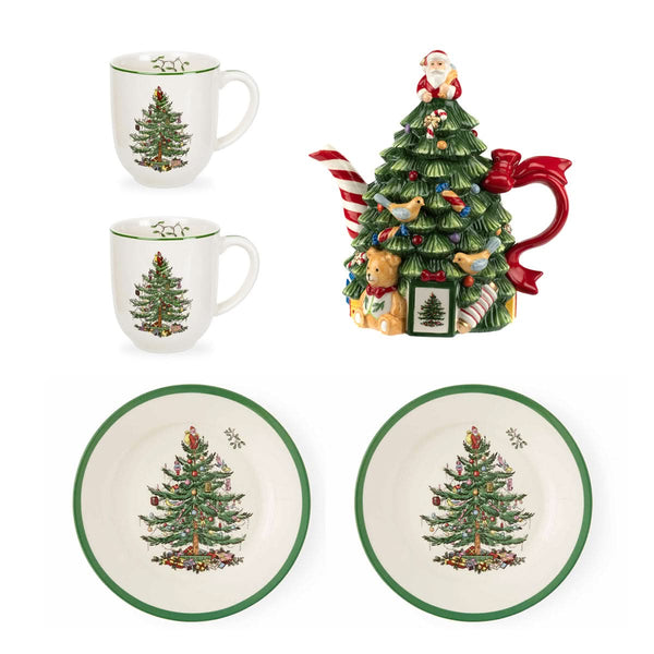 Christmas Themed Tableware 5-Piece Set