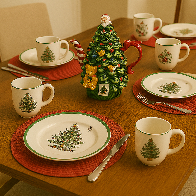 Christmas Themed Tableware 5-Piece Set