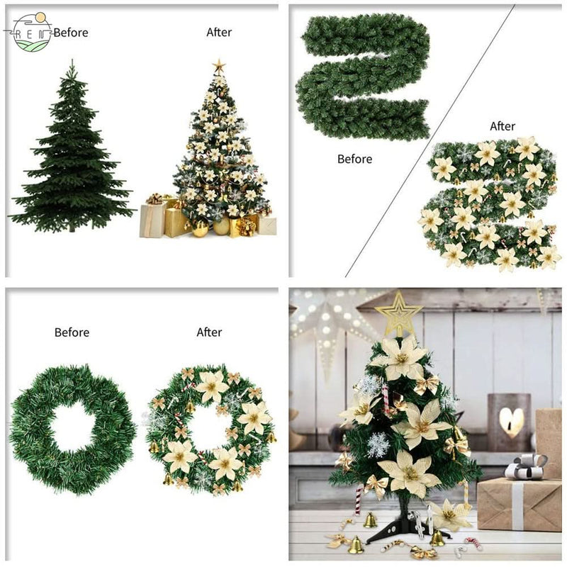 120-Piece Christmas Ornament Kit for Tree Decoration