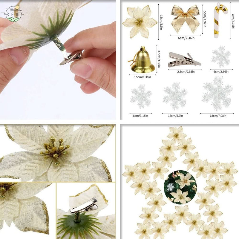 120-Piece Christmas Ornament Kit for Tree Decoration