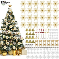 120-Piece Christmas Ornament Kit for Tree Decoration