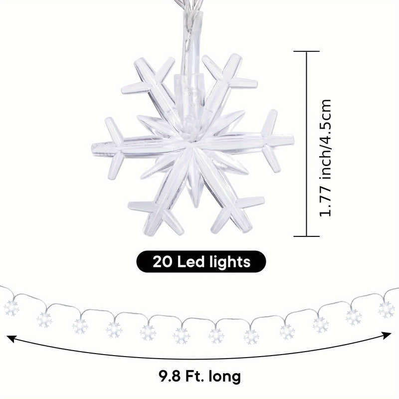 Snowflake LED Curtain Lights – 3 Meters ❄️✨🎄