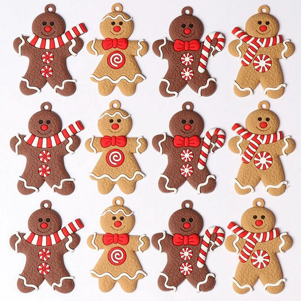 Christmas Tree Decoration Gingerbread Man Pendant 25 Pieces