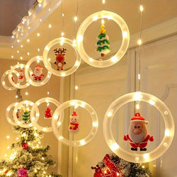 Santa Claus Colorful LED Christmas Window Light with USB