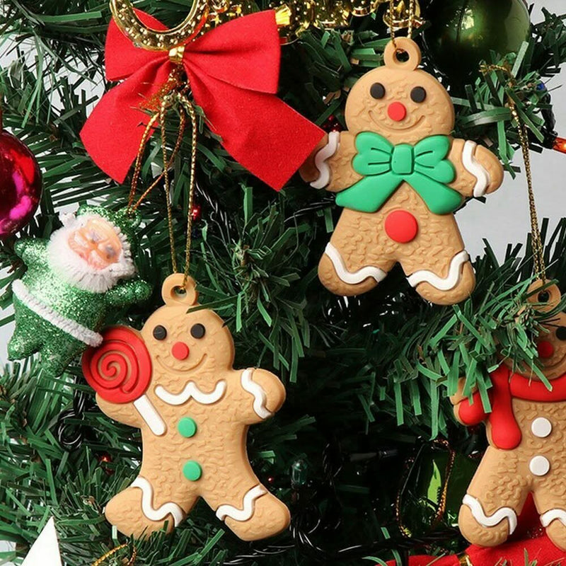 Christmas Tree Decoration Gingerbread Man Pendant 25 Pieces
