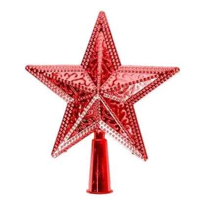 20cm Hollow Metallic Christmas Tree Topper Star