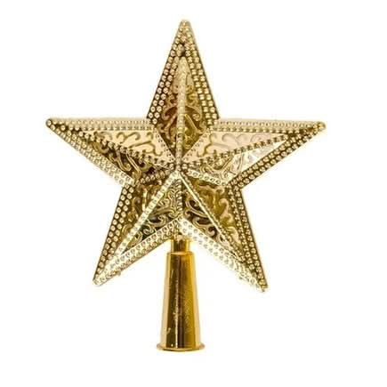 20cm Hollow Metallic Christmas Tree Topper Star