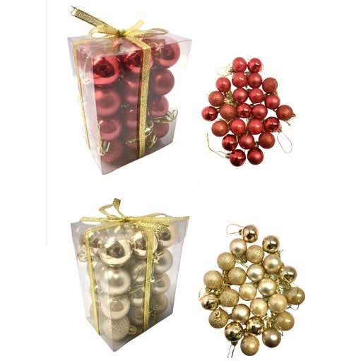 48 Pieces Christmas Balls | 4CM Christmas Decoration