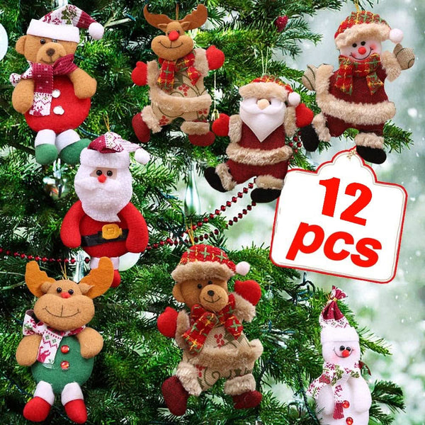 12 Pcs Random Christmas Santa Bear
