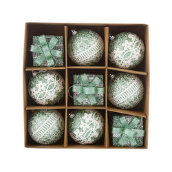 9-Piece Christmas Ball Kit - 8CM
