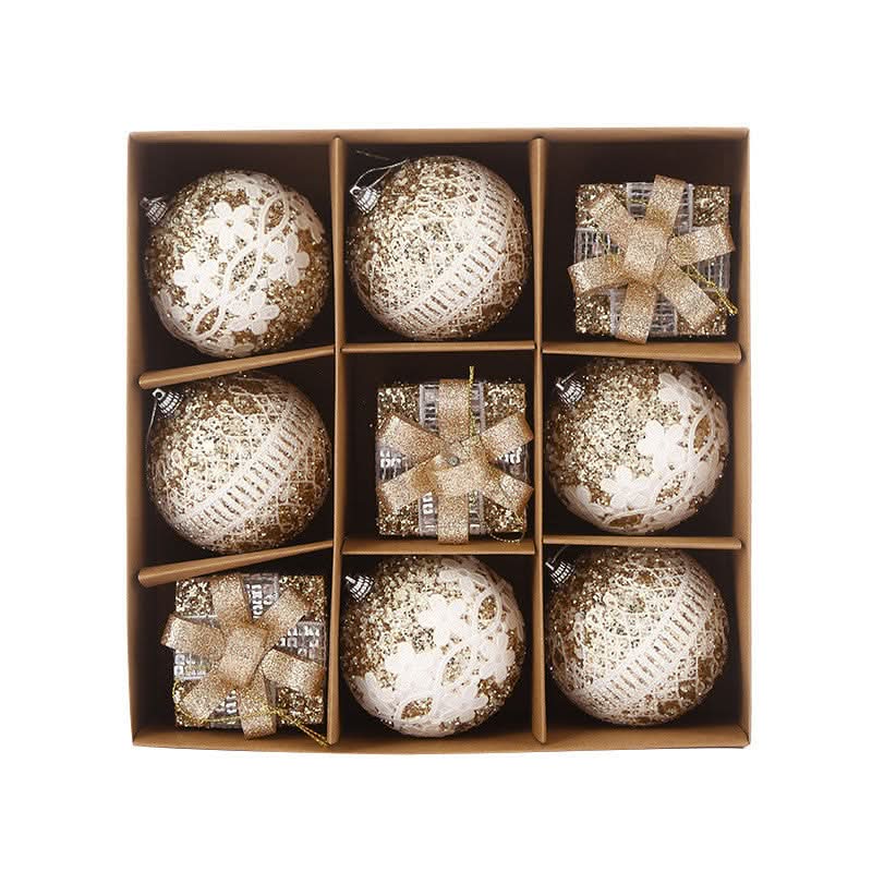 9-Piece Christmas Ball Kit - 8CM