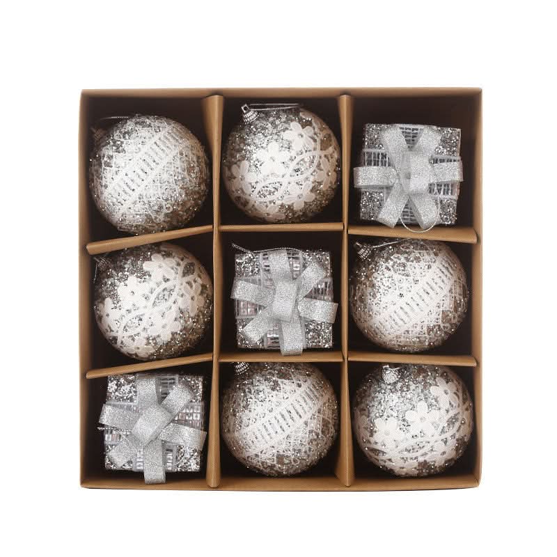 9-Piece Christmas Ball Kit - 8CM