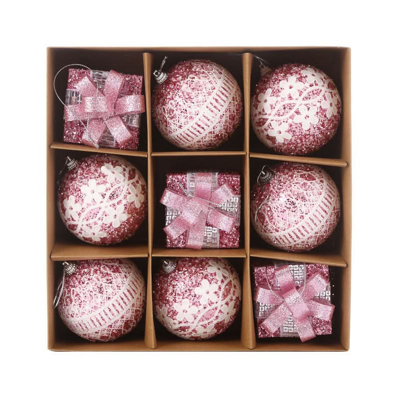 9-Piece Christmas Ball Kit - 8CM