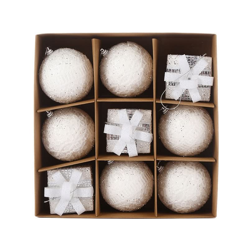 9-Piece Christmas Ball Kit - 8CM